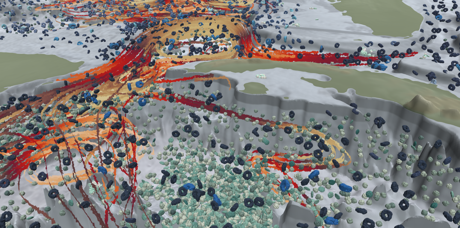 Gulf of Mexico biogeochemistry visualization created by artist Stephanie Zeller